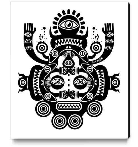 Râ Tatoo (bw) Canvas Print by Exit Man