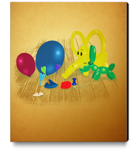 Party Balloons Canvas Print by dEMOnyo