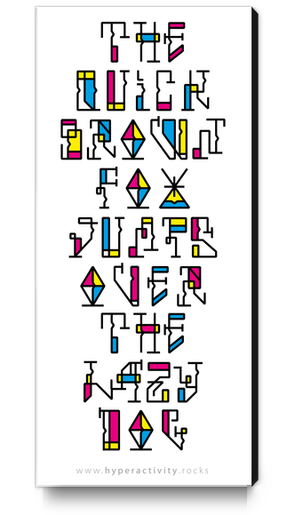The quick brown fox jumps over the lazy dog Canvas Print by Hyperactivity