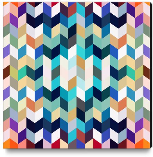 Colorful Geometric Background Canvas Print by Amir Faysal