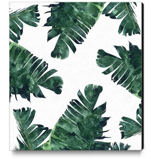 Banana Leaf Watercolor Canvas Print by Uma Gokhale