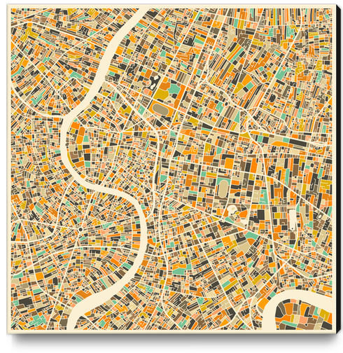 BANGKOK MAP 1 Canvas Print by Jazzberry Blue