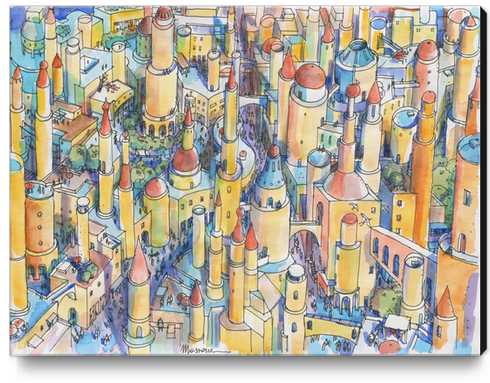 Citta' di Fantasia Canvas Print by Luca Massone