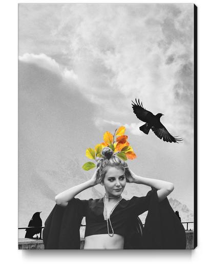 CROW GIRL Canvas Print by GloriaSanchez