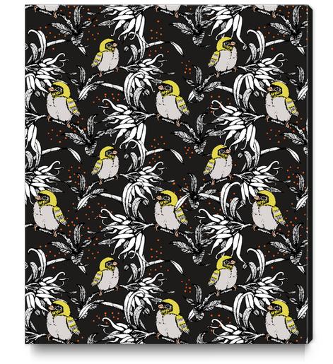 Night garden of exotic birds Canvas Print by mmartabc