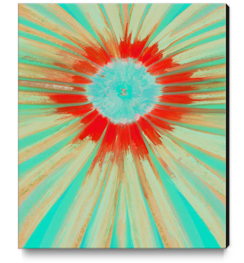 Negative Flower Vortex Canvas Print by tzigone