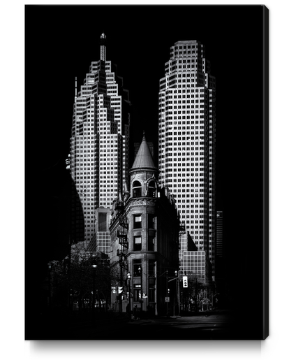 Gooderham Flatiron Building And Toronto Downtown No 2 Canvas Print by The Learning Curve Photography