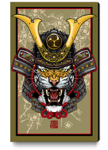 Tiger Kabuto  Canvas Print by Elvintattoo