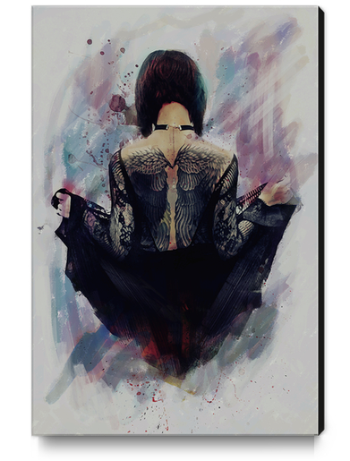 Incite - Dark Angel Canvas Print by Galen Valle