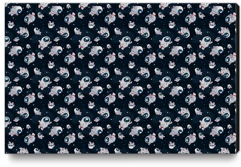 Floating Astronauts Canvas Print by Claire Jayne Stamper