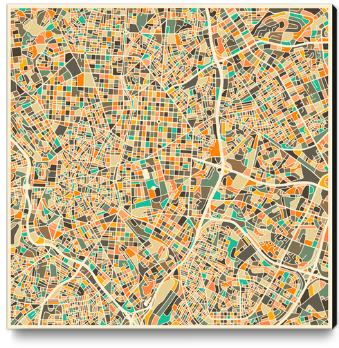 MADRID MAP 1 Canvas Print by Jazzberry Blue