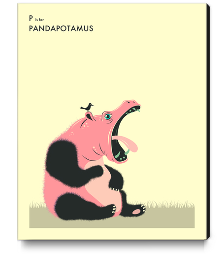 PANDAPOTAMUS Canvas Print by Jazzberry Blue