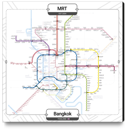 Metro - Bangkok Canvas Print by aleibanez