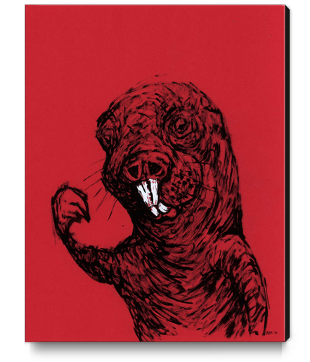 Sausage with teath  Canvas Print by Aaron Morgan