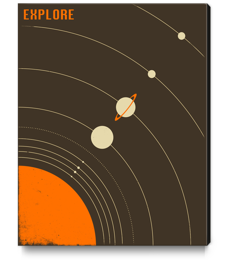 SOLAR SYSTEM - BROWN 2 Canvas Print by Jazzberry Blue