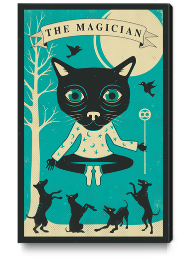 TAROT CARD CAT - THE MAGICIAN Canvas Print by Jazzberry Blue