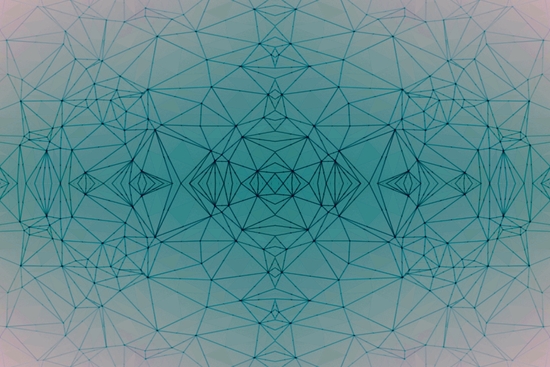 fractal graphic design geometric symmetry line pattern abstract background in blue by Timmy333