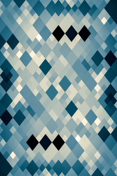 geometric square pixel pattern abstract art background in blue by Timmy333