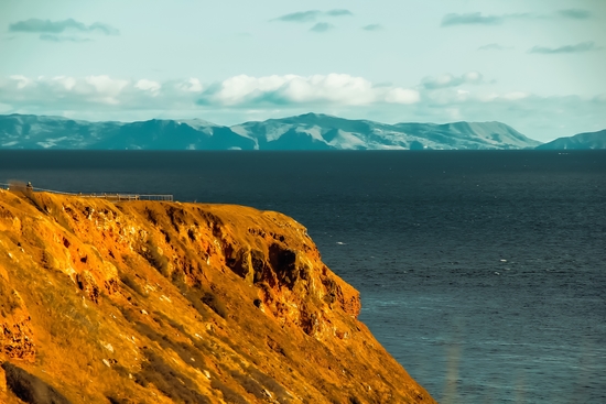 Ocean and mountains scenic at Rancho Palos Verdes California USA by Timmy333