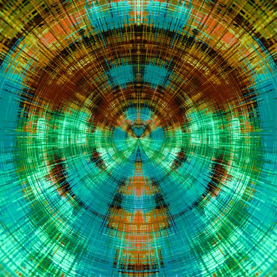 green brown orange and blue circle plaid pattern background by Timmy333
