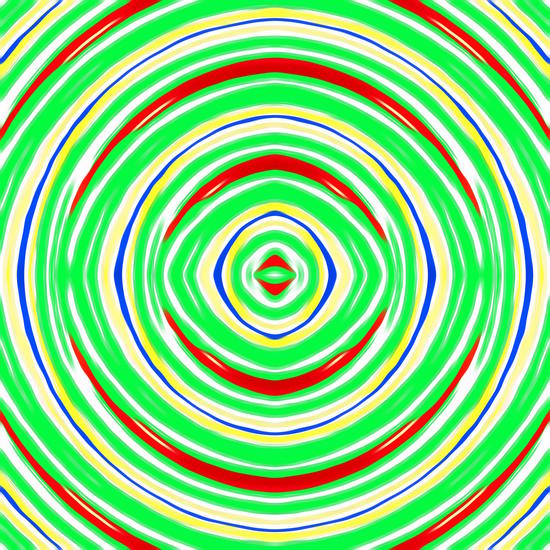 green red yellow and blue circle line drawing abstract background by Timmy333