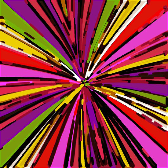 psychedelic geometric graffiti line pattern in pink purple yellow green red by Timmy333