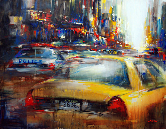 NY cops and taxi by Vantame