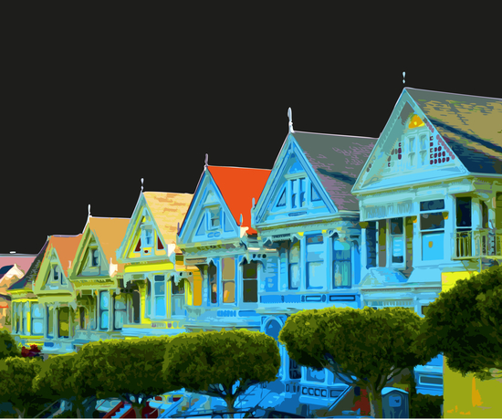 Alamo Square by Vic Storia