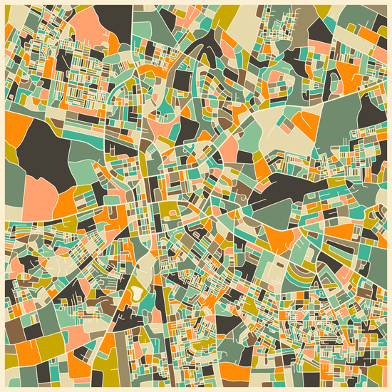 LUSAKA MAP 1 by Jazzberry Blue