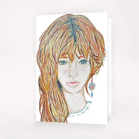 Beautiful girl Greeting Card & Postcard by RomArt