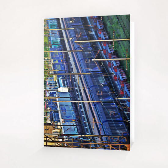 Color train Greeting Card & Postcard by Stefan D