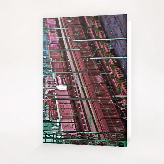 Color train 5 Greeting Card & Postcard by Stefan D