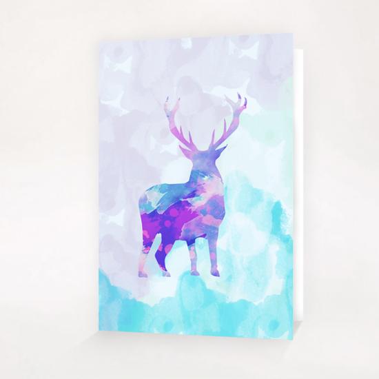 Abstract Deer X Greeting Card & Postcard by Amir Faysal