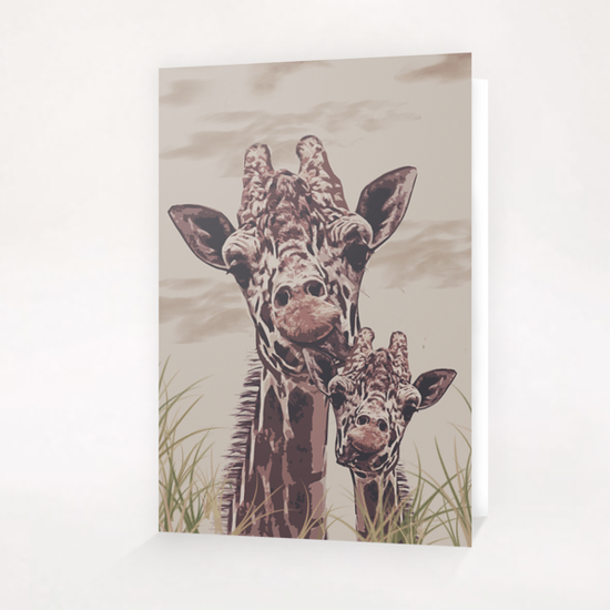 Giraffe Greeting Card & Postcard by Galen Valle