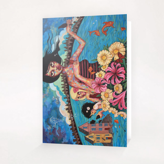 The Rising Tide of Kumari Kandem Greeting Card & Postcard by Ursula X Young