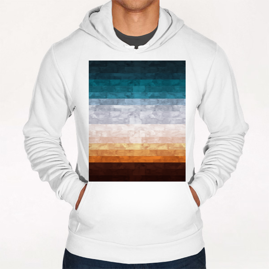 Minimalist landscape watercolor Hoodie by Vitor Costa