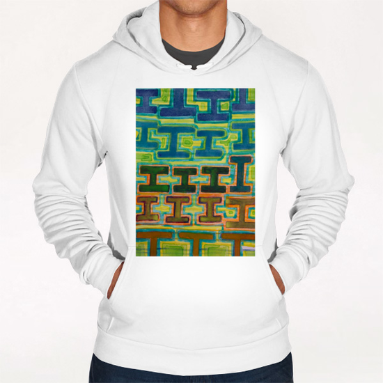 I-Beams Pattern  Hoodie by Heidi Capitaine