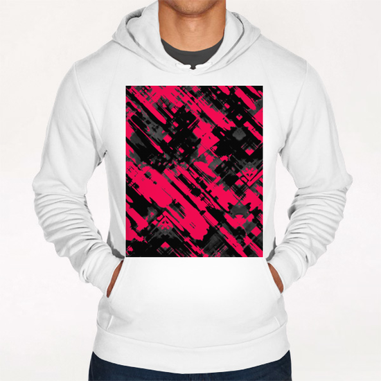 Hot pink and black digital art G75 Hoodie by MedusArt