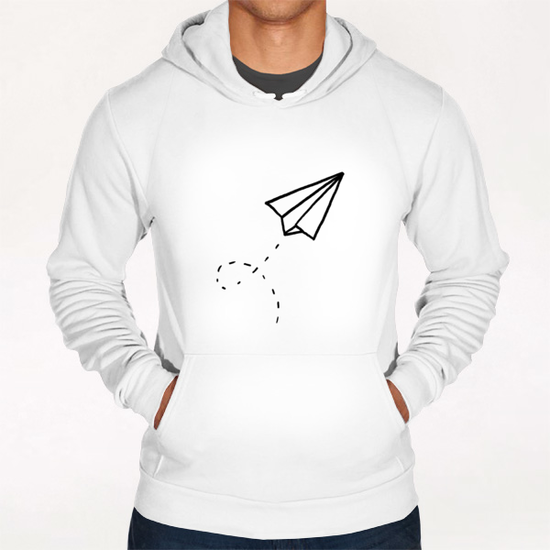 Paper Plane Hoodie by Leah Flores