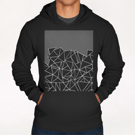 Ab Lines 45 Black Hoodie by Emeline Tate