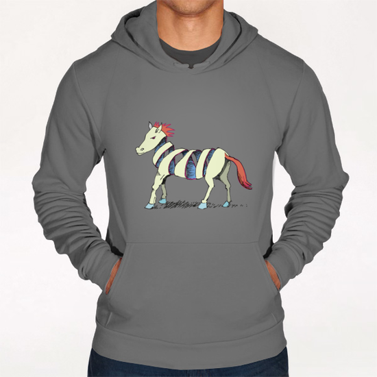 Rock Zebra Hoodie by Alex Xela