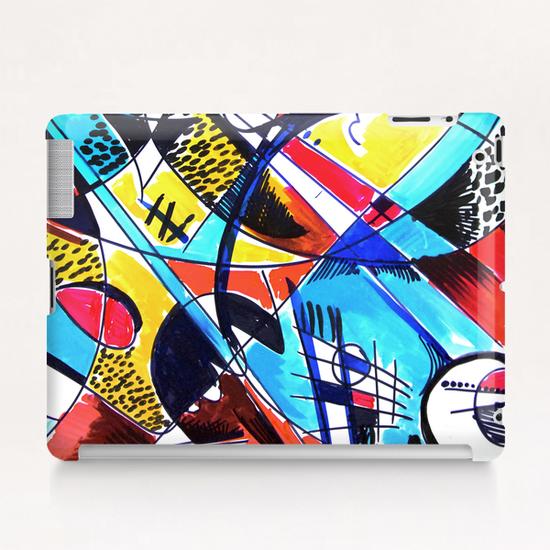 Construction rouge et bleue Tablet Case by Denis Chobelet