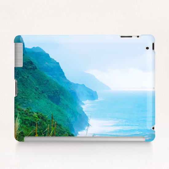 green mountain and ocean view at Kauai, Hawaii, USA Tablet Case by Timmy333