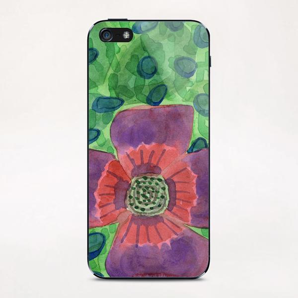 Single Purple Flower iPhone & iPod Skin by Heidi Capitaine