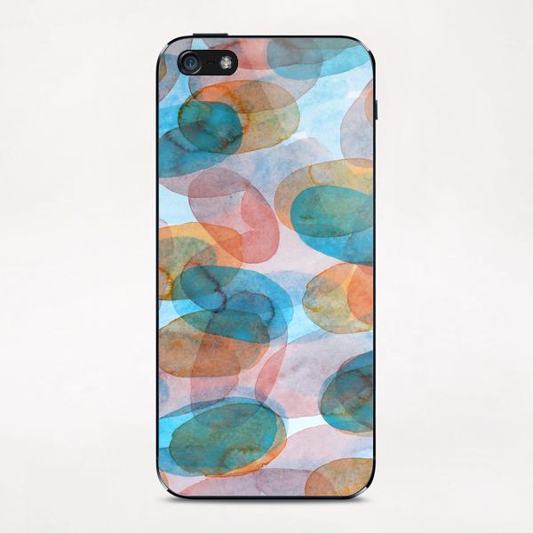 Orange Blue Red Ovals iPhone & iPod Skin by Heidi Capitaine