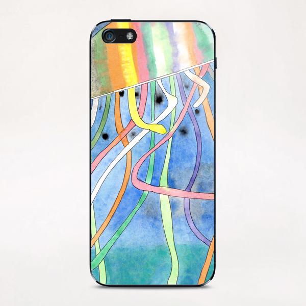 Rainbow Colored Jelly Fish  iPhone & iPod Skin by Heidi Capitaine