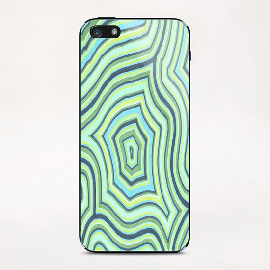 Blue Green Pattern Play iPhone & iPod Skin by ShinyJill