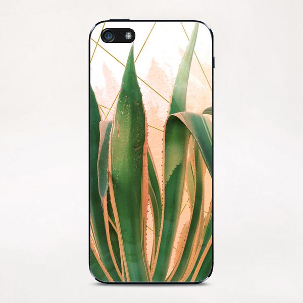 Cactus with geometric iPhone & iPod Skin by mmartabc