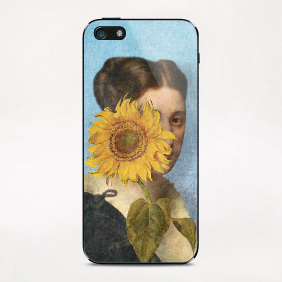 Girl with Sunflower 2 iPhone & iPod Skin by DVerissimo