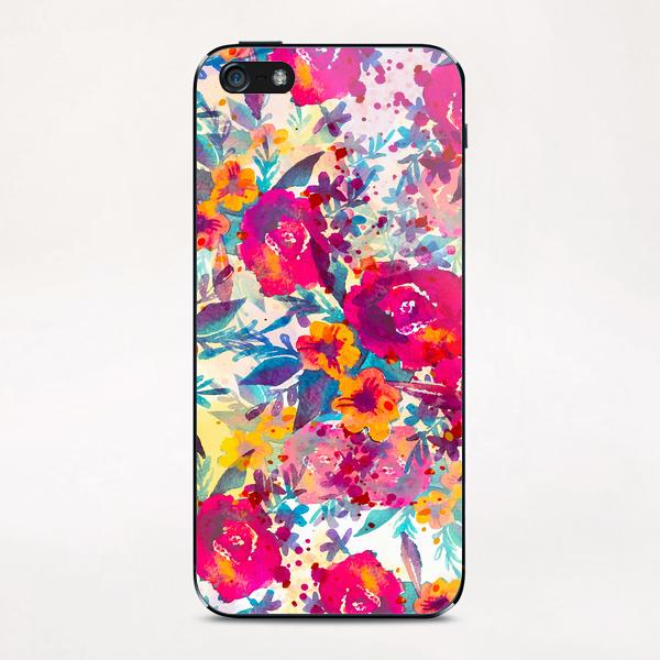 Watercolor flowers and plants 02 iPhone & iPod Skin by mmartabc